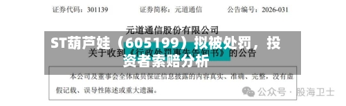 ST葫芦娃（605199）拟被处罚，投资者索赔分析